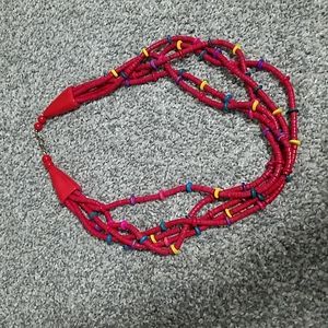 Vintage Wood Bead Necklace